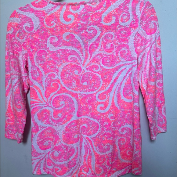 Lilly Pulitzer Holly Tunic Top in Pink Pout w/Tassel Sz XS - Picture 3 of 3